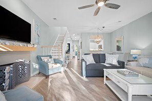 Smart TV, DVD player, books