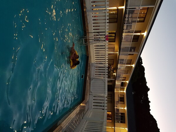 Outdoor pool, a heated pool