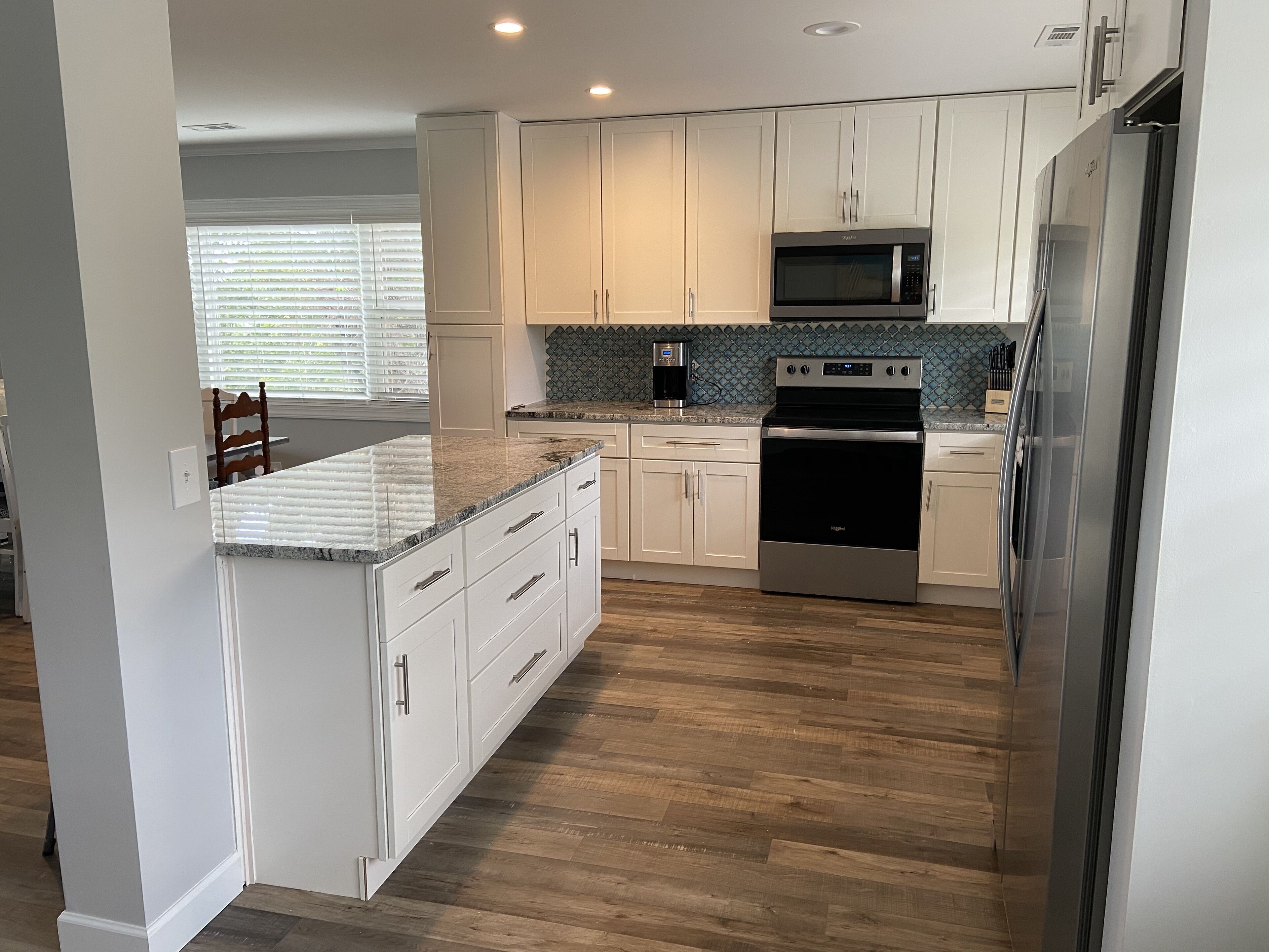 Kitchen with new appliances.