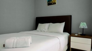 Room | 2 bedrooms, free WiFi, bed sheets - Classy 2BR Apartment at Menteng Park with City View (Jakarta)