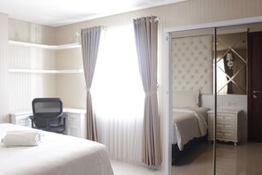 Room | 2 bedrooms, free WiFi, bed sheets - Cozy 2BR Apartment at Tamansari Tera Residence near BIP (Bandung)