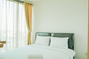 Room | Free WiFi, bed sheets - Wonderful Studio Apartment at Tree Park (South Tangerang)