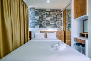 Room | 1 bedroom, free WiFi, bed sheets - New Furnished 1BR Apartment @ Atlanta Residences (Depok)