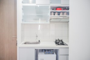 Room | Private kitchenette - Comfy and Stylish 2BR Emerald Bintaro Apartment (South Tangerang)