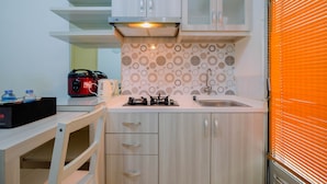 Room | Private kitchenette - Relax 2BR Low Floor at Kalibata City Apartment (Jakarta)