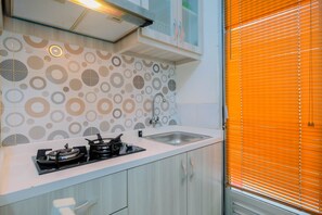 Chambre | Coin cuisine privé | Réfrigérateur, plaque de cuisson