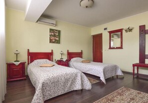 Premium bedding, minibar, desk, laptop workspace