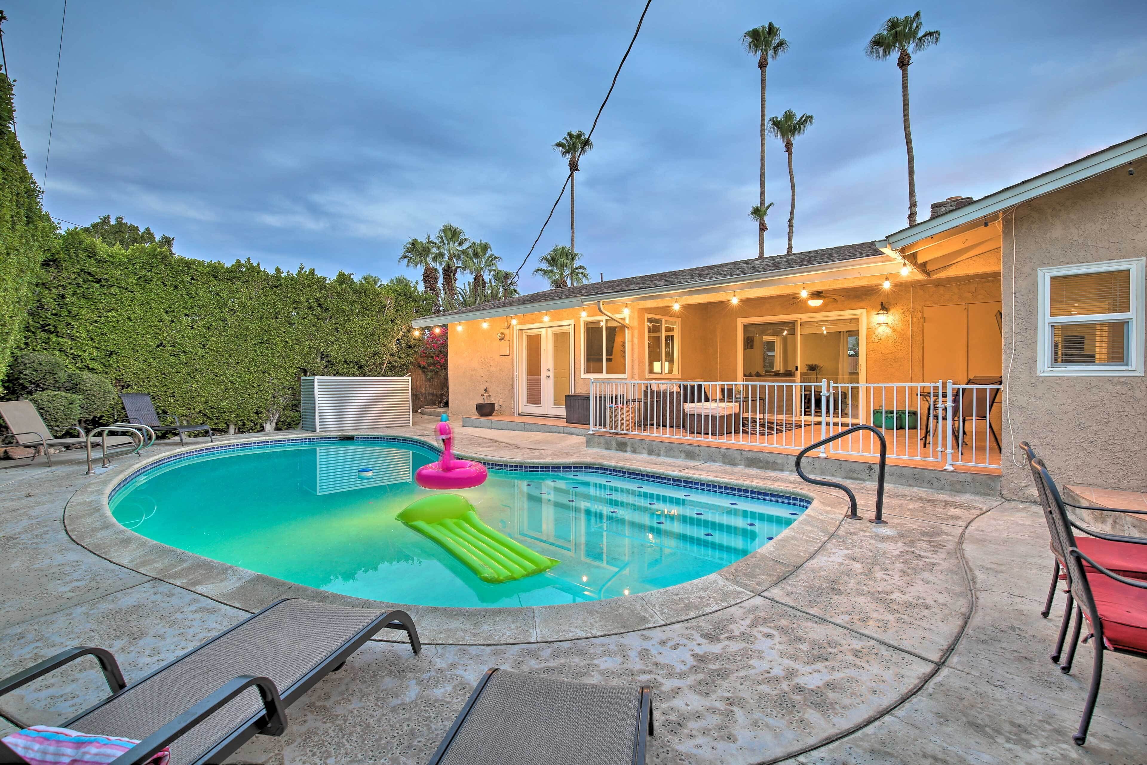 A heated pool