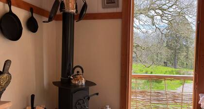 Cosy Woodland off Grid Shepherds Hut - Hazel