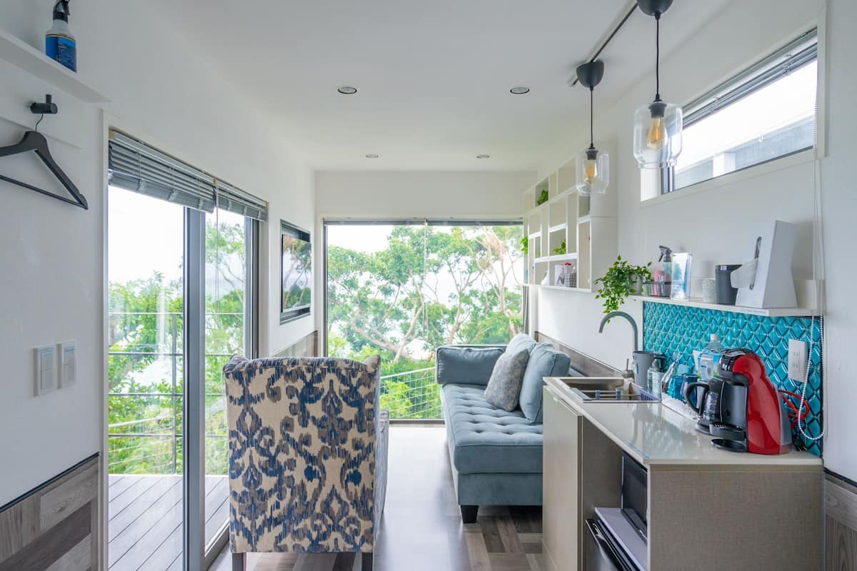 villa, non smoking, sea view | living area | 43-inch flat-screen tv with digital channels, netflix