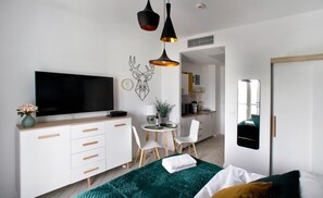 Economy appartement | 1 slaapkamer, een strijkplank/strijkijzer, gratis wifi, beddengoed