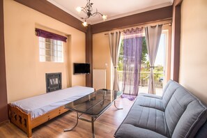 Southgate 2BD Apartment (6) | Living area | Flat-screen TV - Southgate (Corfu)