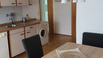 Apartment | Private kitchen | Fridge, microwave, oven, stovetop