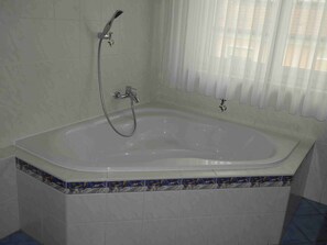 Ducha, secador de pelo, toallas