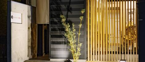 Front of property – evening/night