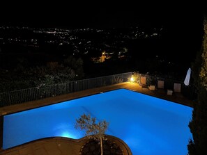 Outdoor pool, a heated pool