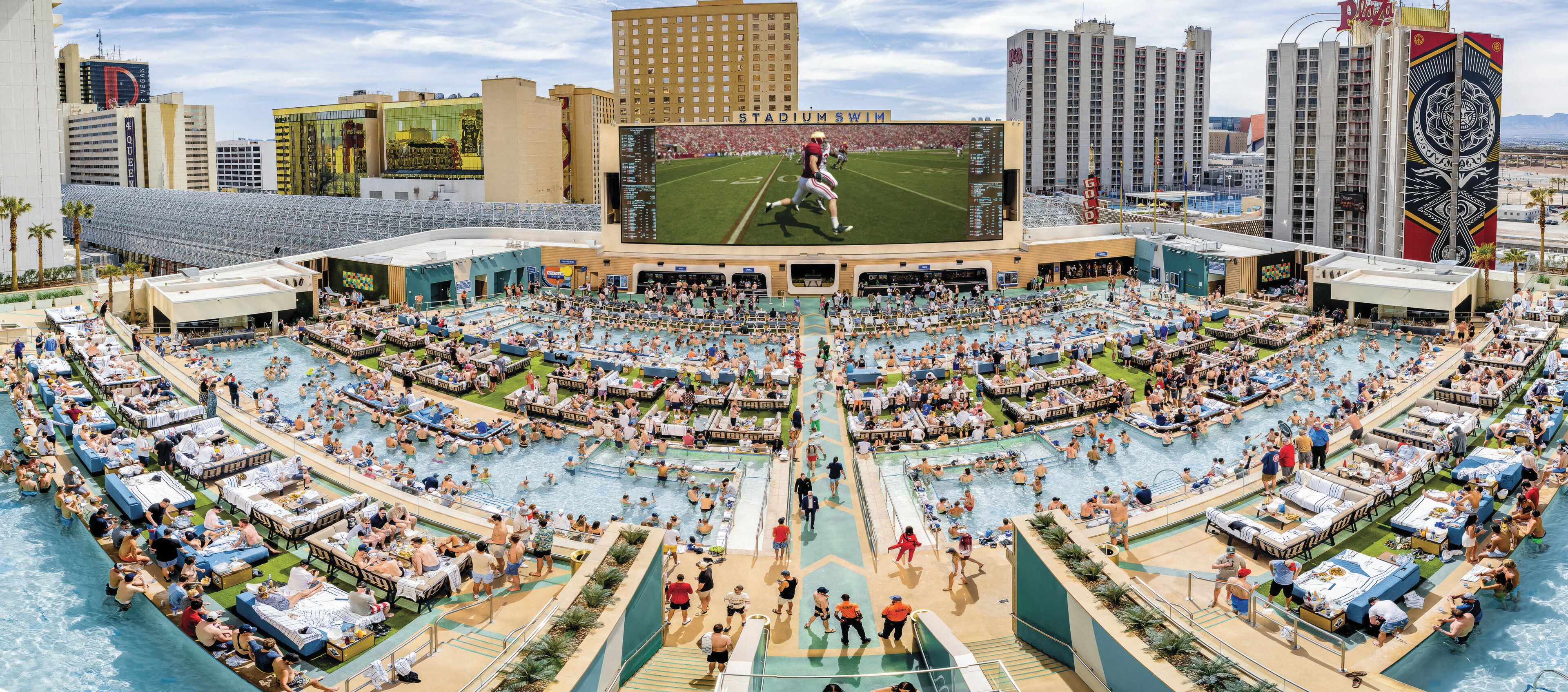 6 outdoor pools, open 9:00 AM to 11:00 PM, pool cabanas (surcharge)