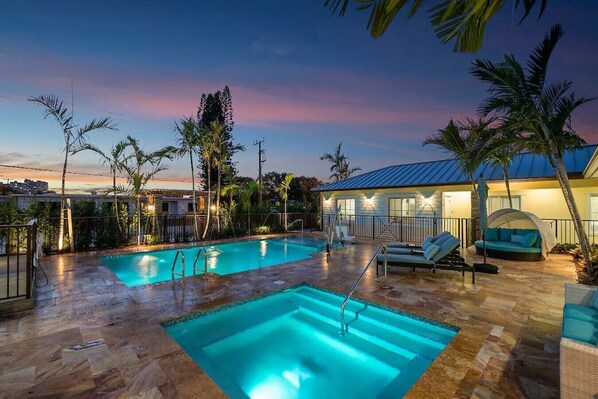 A heated pool