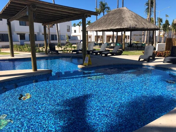 Indoor pool, a heated pool