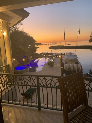 Property grounds - House and guest house with Boat dock, sunsets, jacuzzi, pool, slide, tiki, etc (Key Largo)