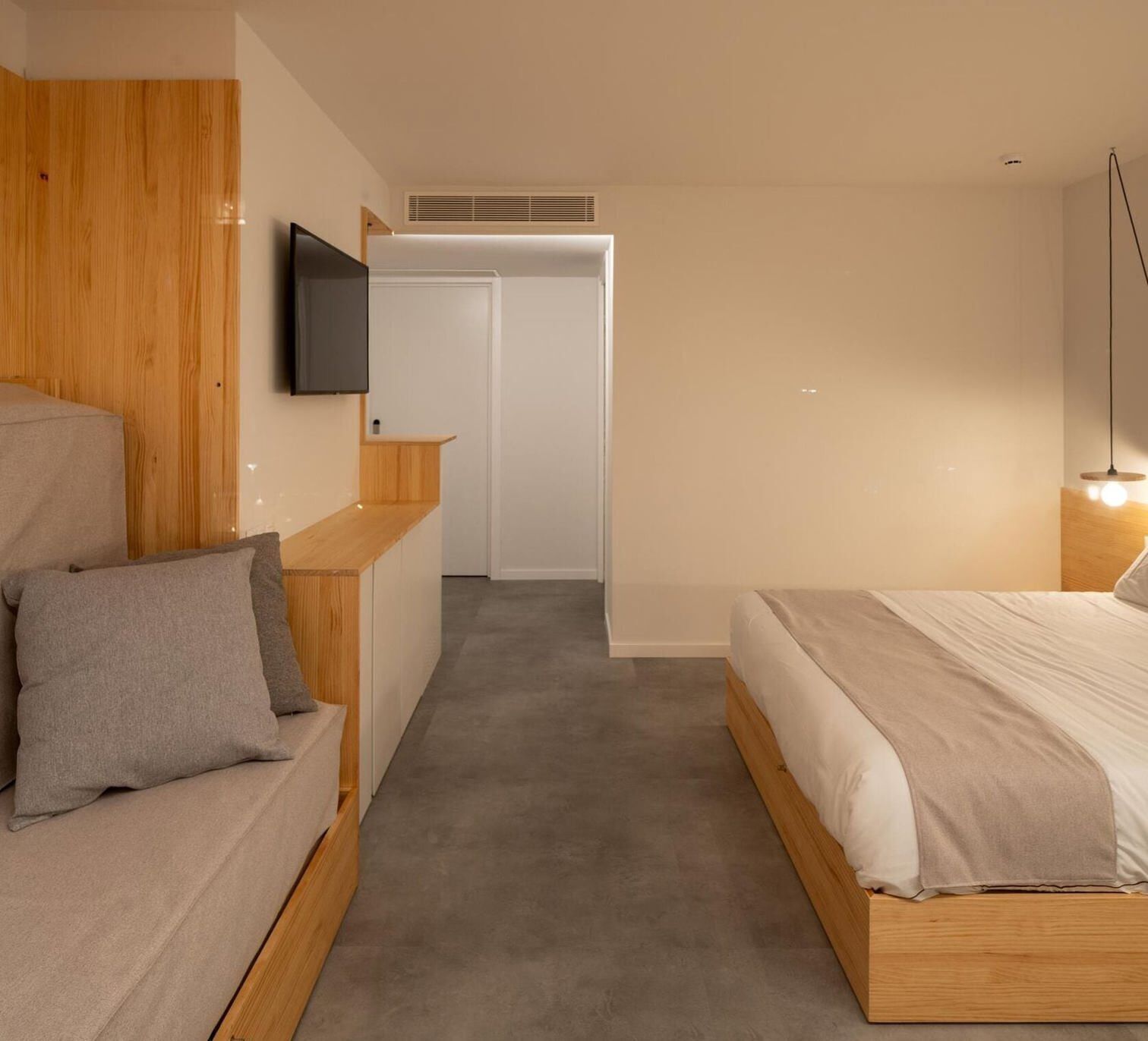 Premium bedding, down comforters, memory foam beds, in-room safe