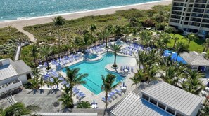 Piscine extérieure, piscine chauffée