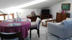 TV, DVD player, books, stereo - Casa Sotto il Cielo (Osimo)