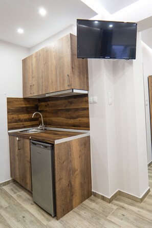 Studio Élite, vue mer | Cuisine privée | Mini réfrigérateur, plaque de cuisson, bouilloire électrique