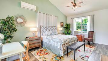 1 bedroom, iron/ironing board, internet, bed sheets