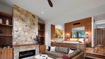 Luxury-Zimmer, 1 King-Bett, Kamin, Talblick