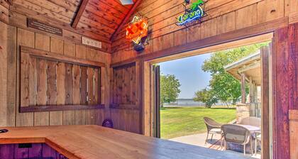 Lakefront Retreat w/ Pier, Bar Hut & Fireplace!