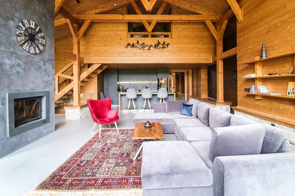 Living Room and Kitchen Area