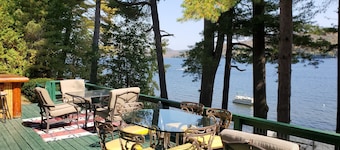 Lakefront home private beach on Schroon Lake