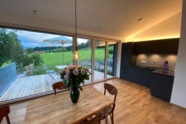 Ferienhaus mit Bergpanoramablick mit 1 Schlafzimmer-Küche