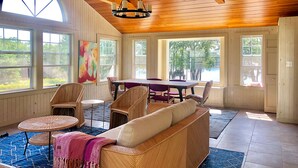 Interior - The Owlet - Waterfront overlooking blueberry fields (Blue Hill)