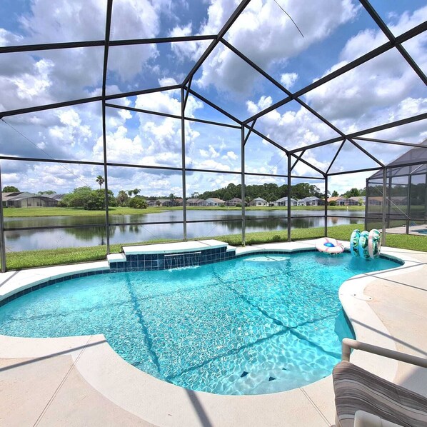 Outdoor pool, a heated pool