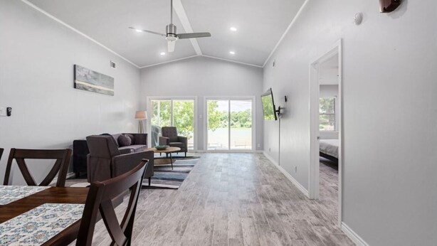 Unclassified image, 1 of 30, button - Open modern concept home with large backyard on Lake LBJ with Private Casita!    (Kingsland)