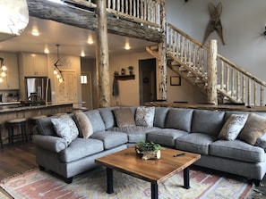 TV, fireplace - Grande Bluff- River Front Mountain Home (South Fork)