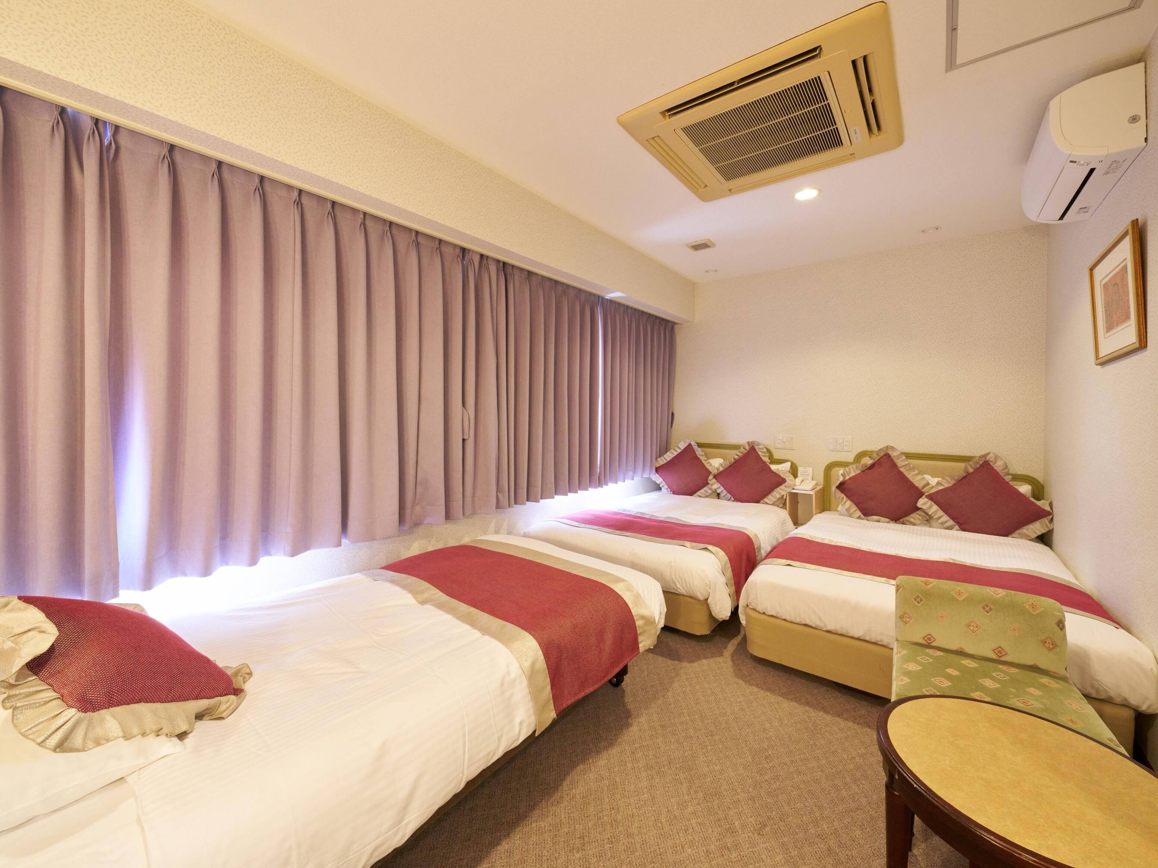 Desk, laptop workspace, free WiFi, bed sheets