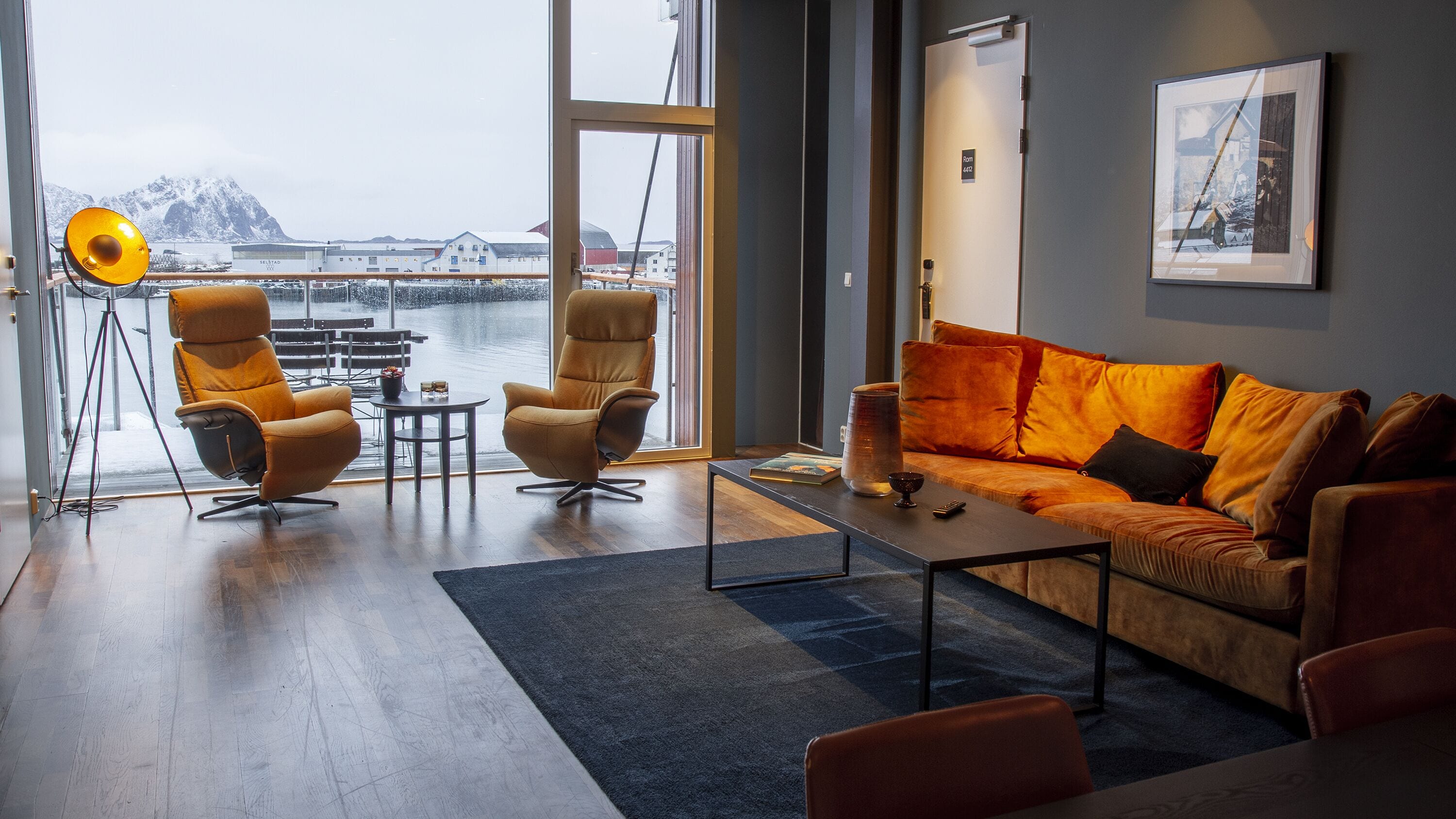 superior apartment, sea view | living area | 55-inch smart tv with digital channels, tv