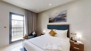 高級開放式客房, 1 張標準雙人床, 城市景觀 | 舒適加層、客房內保險箱、遮光布/窗簾、隔音