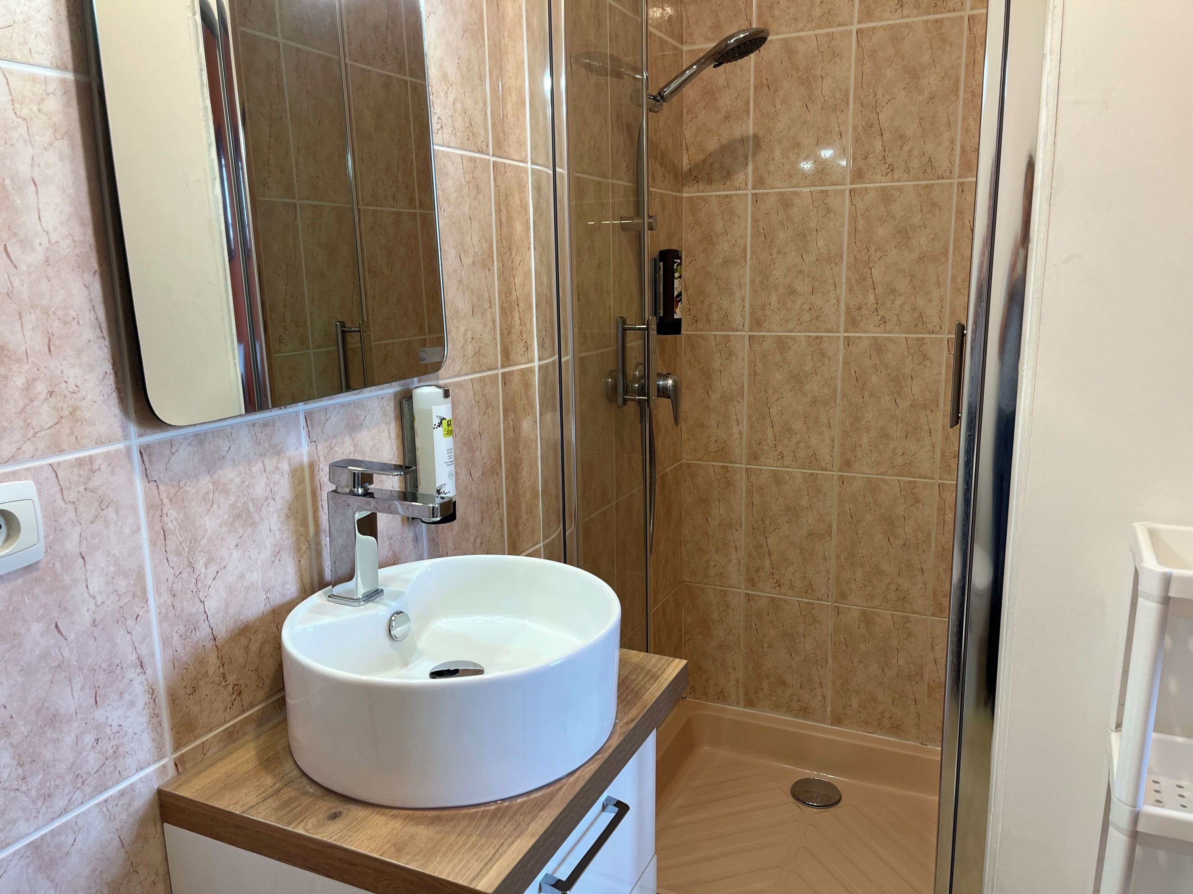 free toiletries, hair dryer, towels, soap