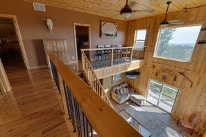 Smart TV, fireplace, table football, stereo