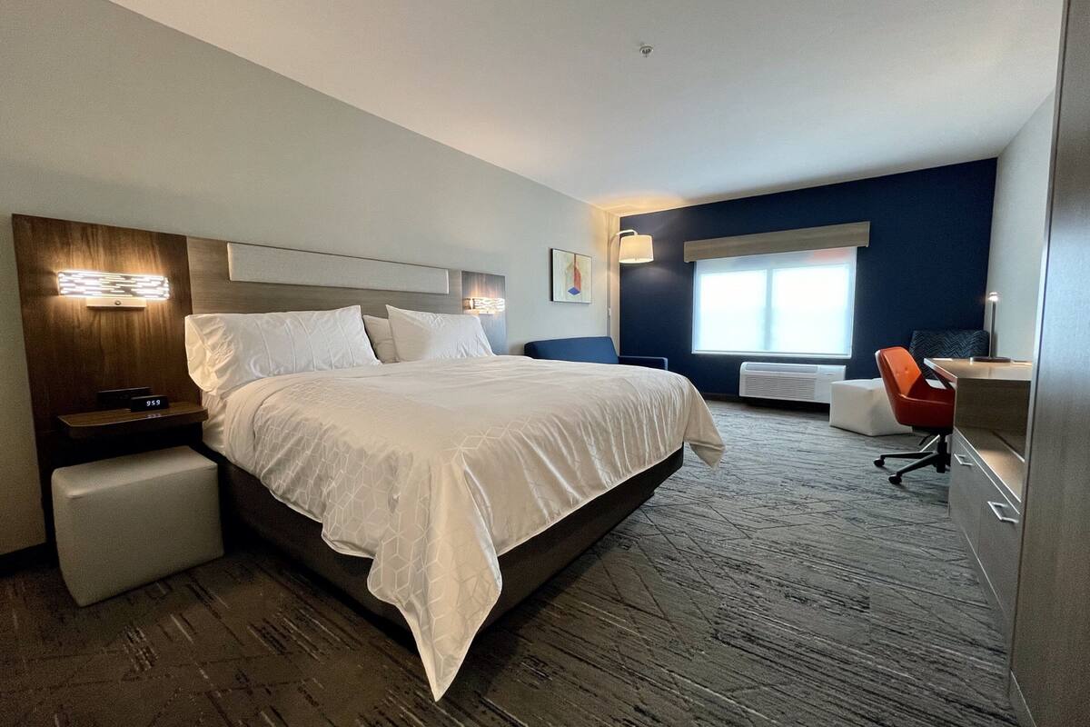 suite, 1 king bed, accessible (mobility, accessible tub) | in-room safe, desk, laptop workspace, blackout curtains