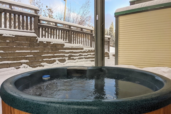 You're welcome to use our private hot tub.