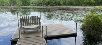 Summer fun Poconos Watergap: stunning water views, dock, firepit, movie room