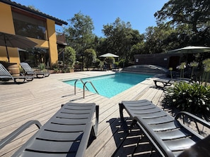 A heated pool