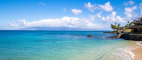 在海滩