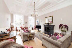 TV, fireplace, offices