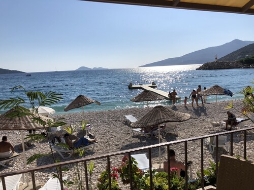 Stone House Aparts Kalkan Center 2+1 two balkony with pool view